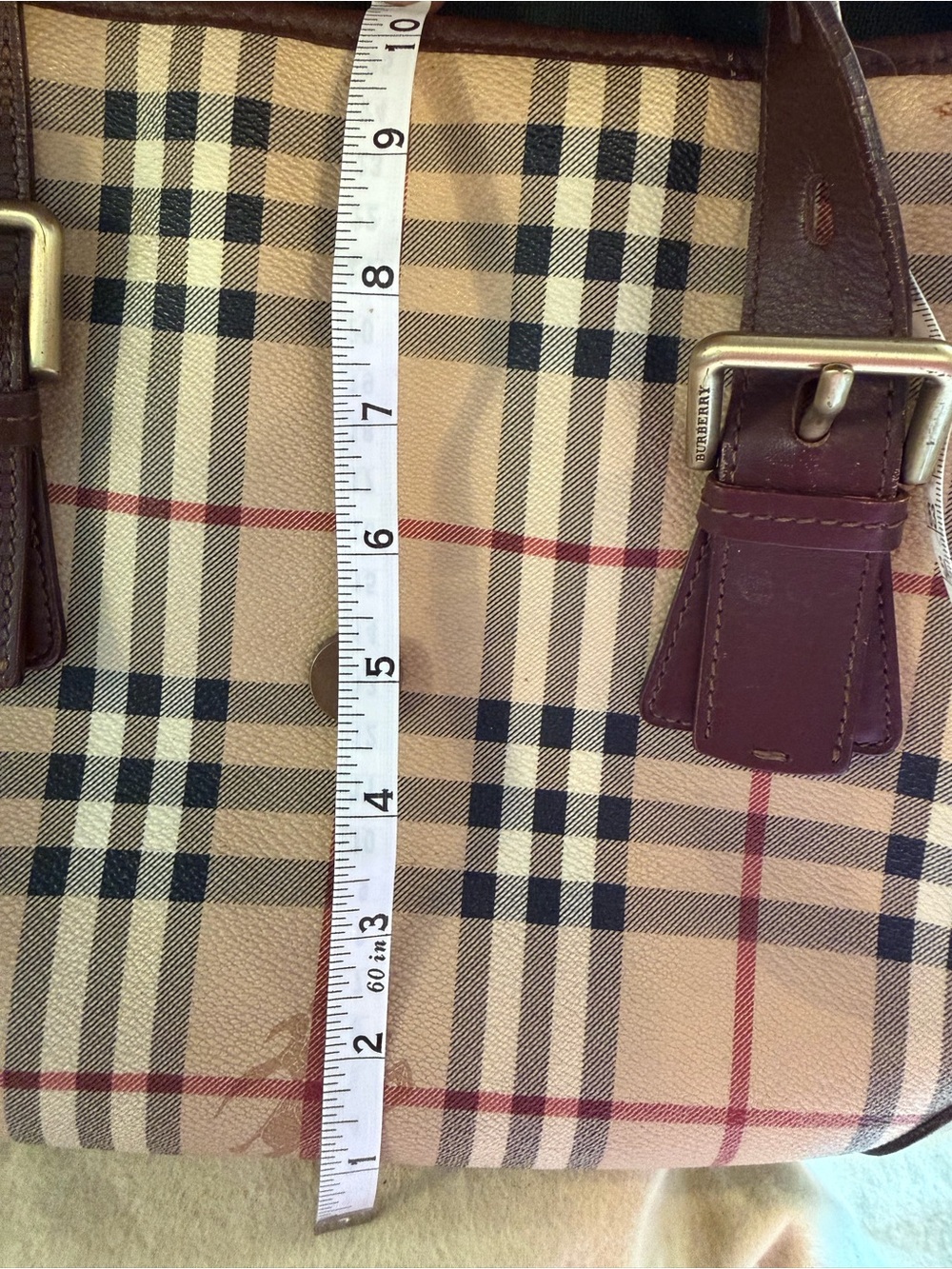 Authentic Burberry Haymarket Shoulder Bag - Picture 9 of 16